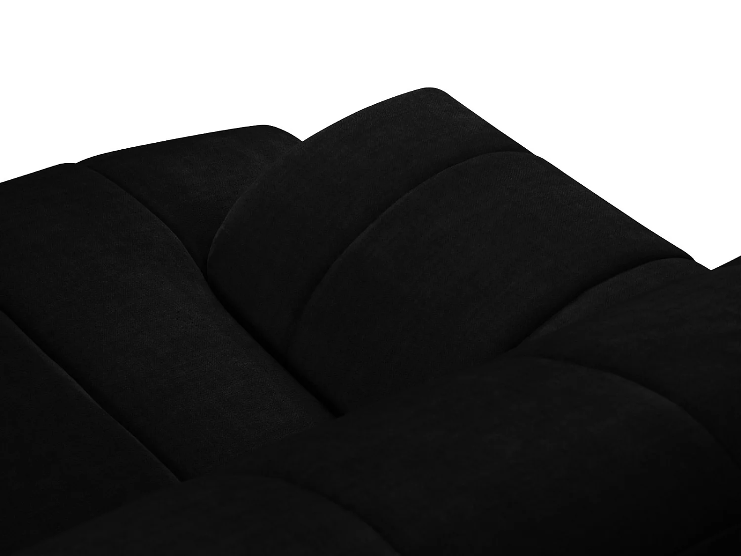 CXL by Christian Lacroix - Rechter hoekbank "Rita" 5 zitplaatsen, Flueel, Zwart - 289x185x77cm