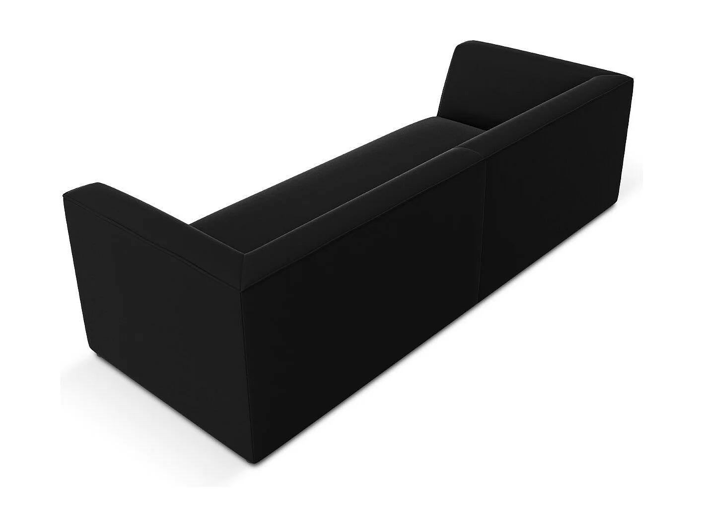 CXL by Christian Lacroix - Sofá "Charles" 3 plazas de terciopelo negro - 232x92x69cm