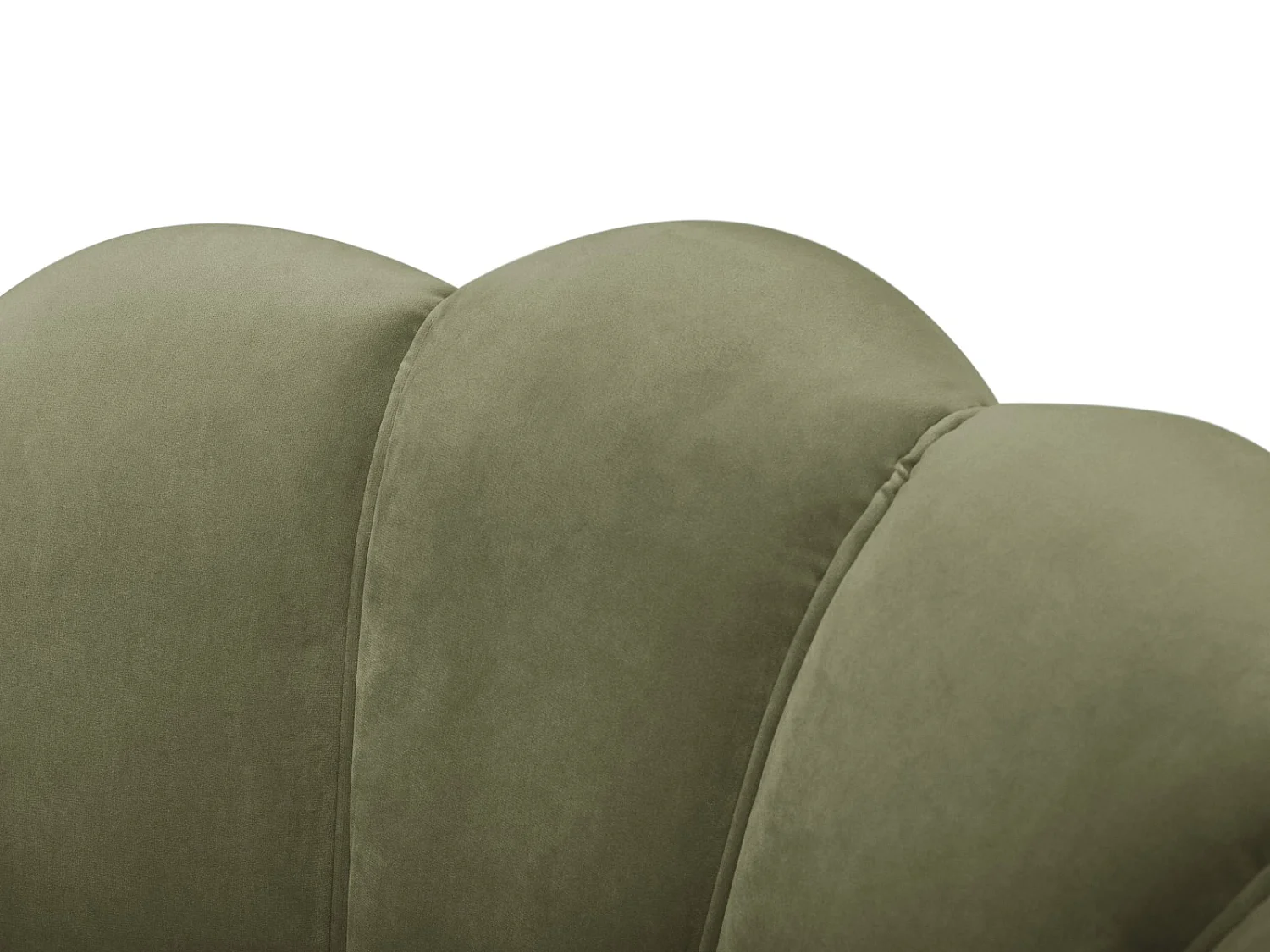 Cosmopolitan Design - Canapé "Kingston" 3 places en velours vert - 224x95x85cm