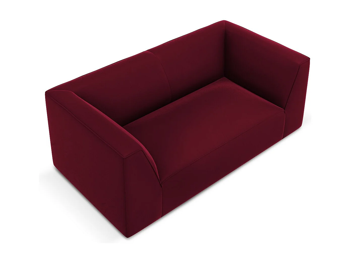 CXL by Christian Lacroix - 2-Sitzer Sofa "Charles" Sitzer aus Samt rot - 174x92x69cm