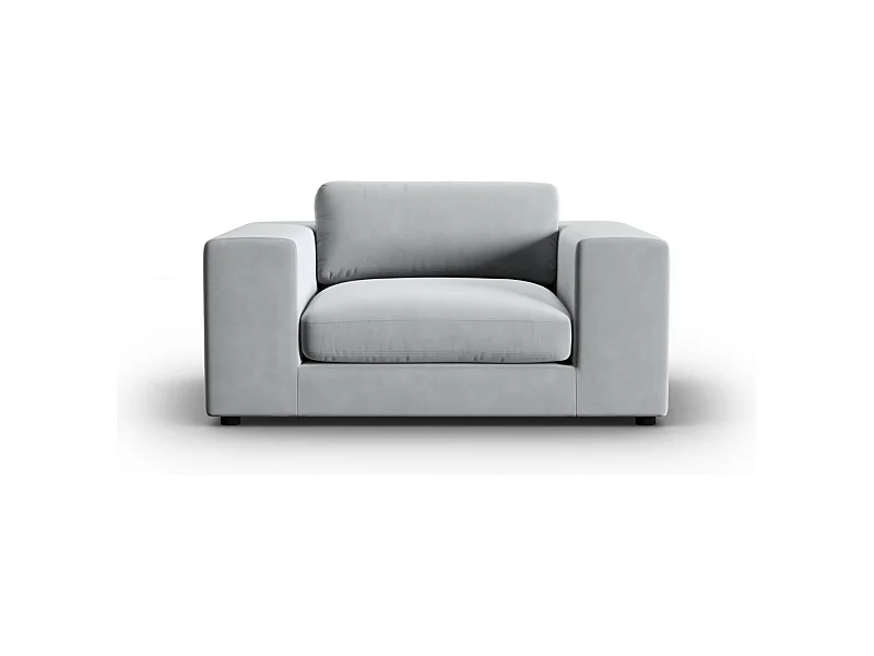 CXL by Christian Lacroix - 1,5-Sitzer Sofa "Tendance" Sitzer aus Samt hellgrau - 156x122x72cm