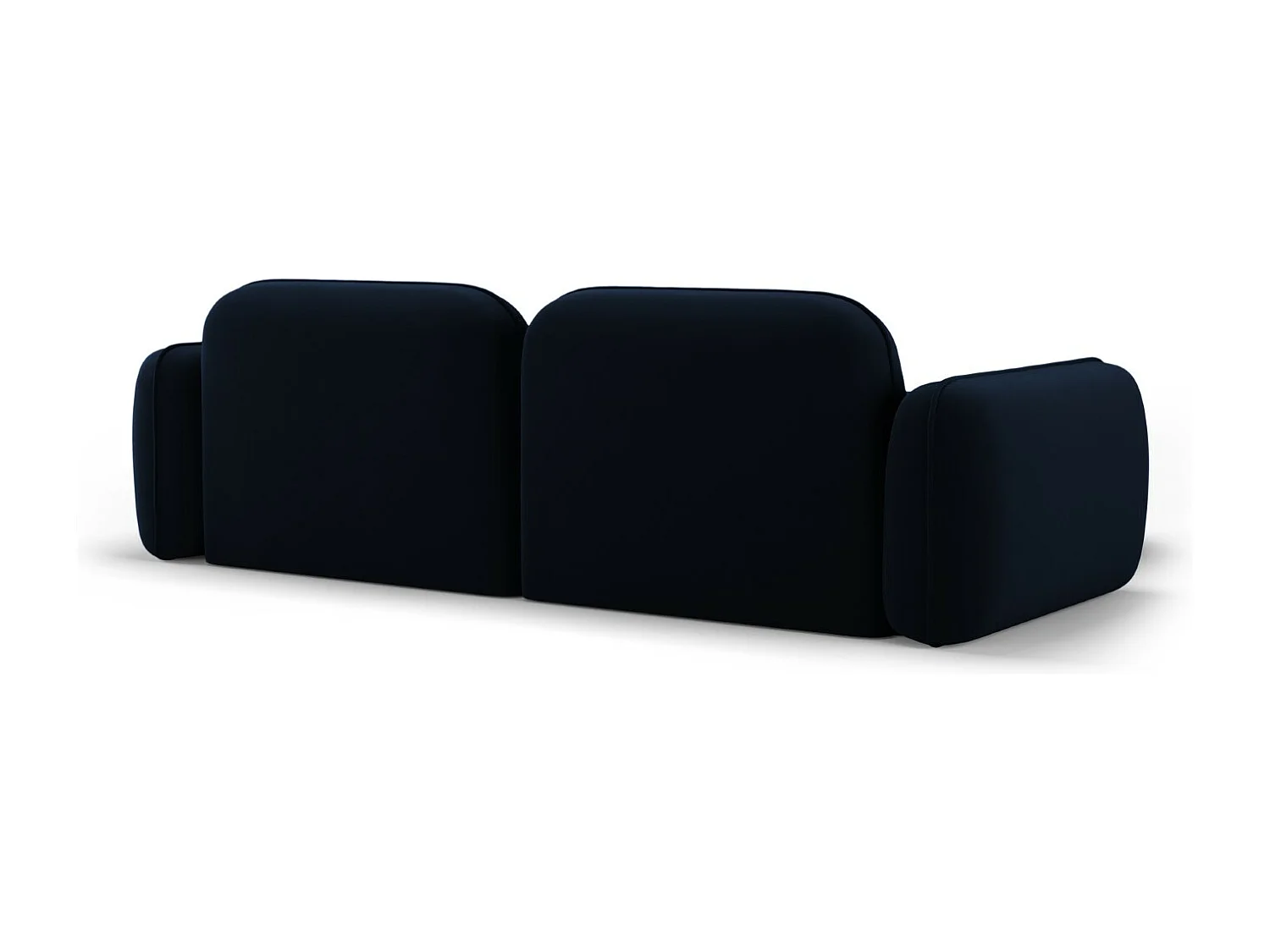 CXL by Christian Lacroix - Sofá esquinero modular izquierdo "Lucien" 3 plazas de terciopelo azul regio - 230x165x70cm