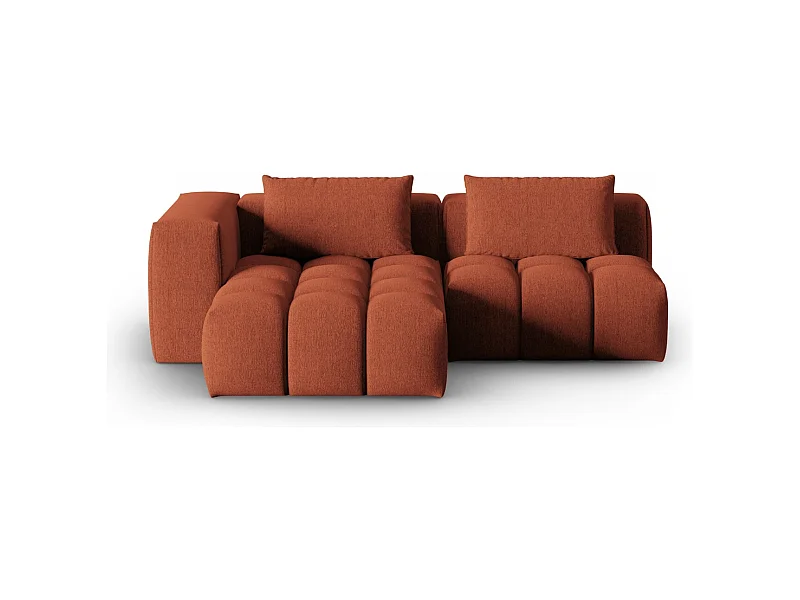 CXL by Christian Lacroix - 3-Sitzer modulares Ecksofa links "Lorella" Sitzer aus strukturiertem Stoff koralle - 205x145x70cm