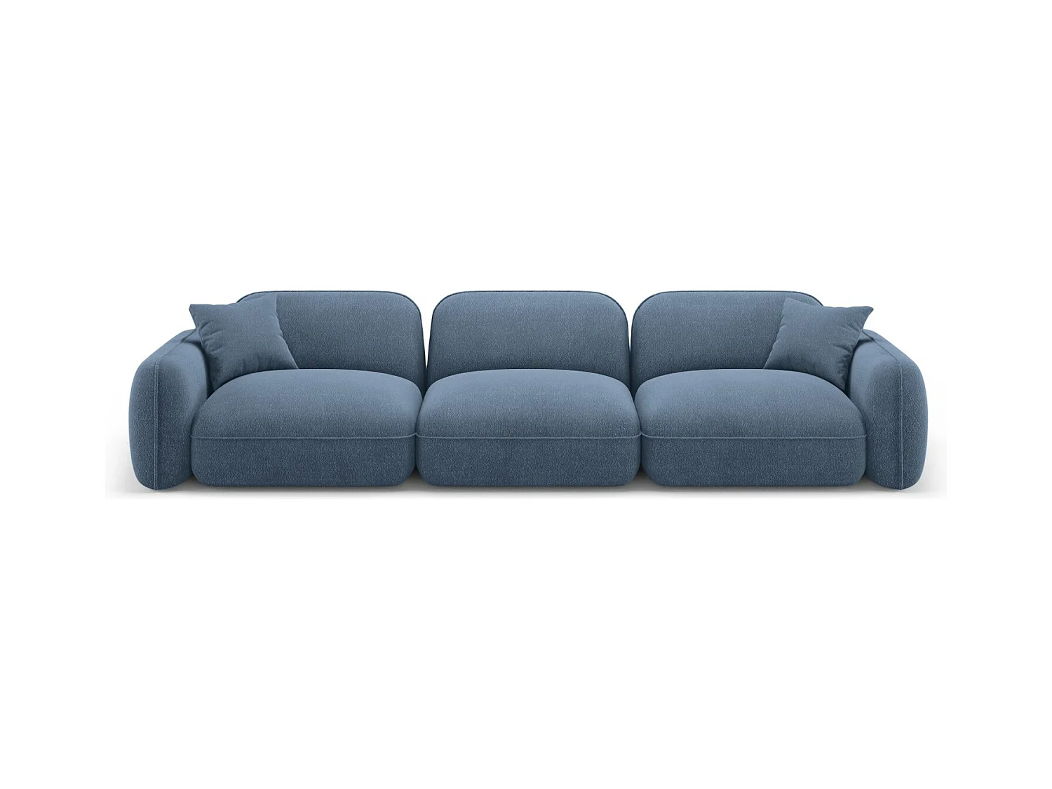 CXL by Christian Lacroix - Modulaire bank "Lucien" 4 zitplaatsen, Flueel, Blauwe spijkerbroek - 320x90x70cm