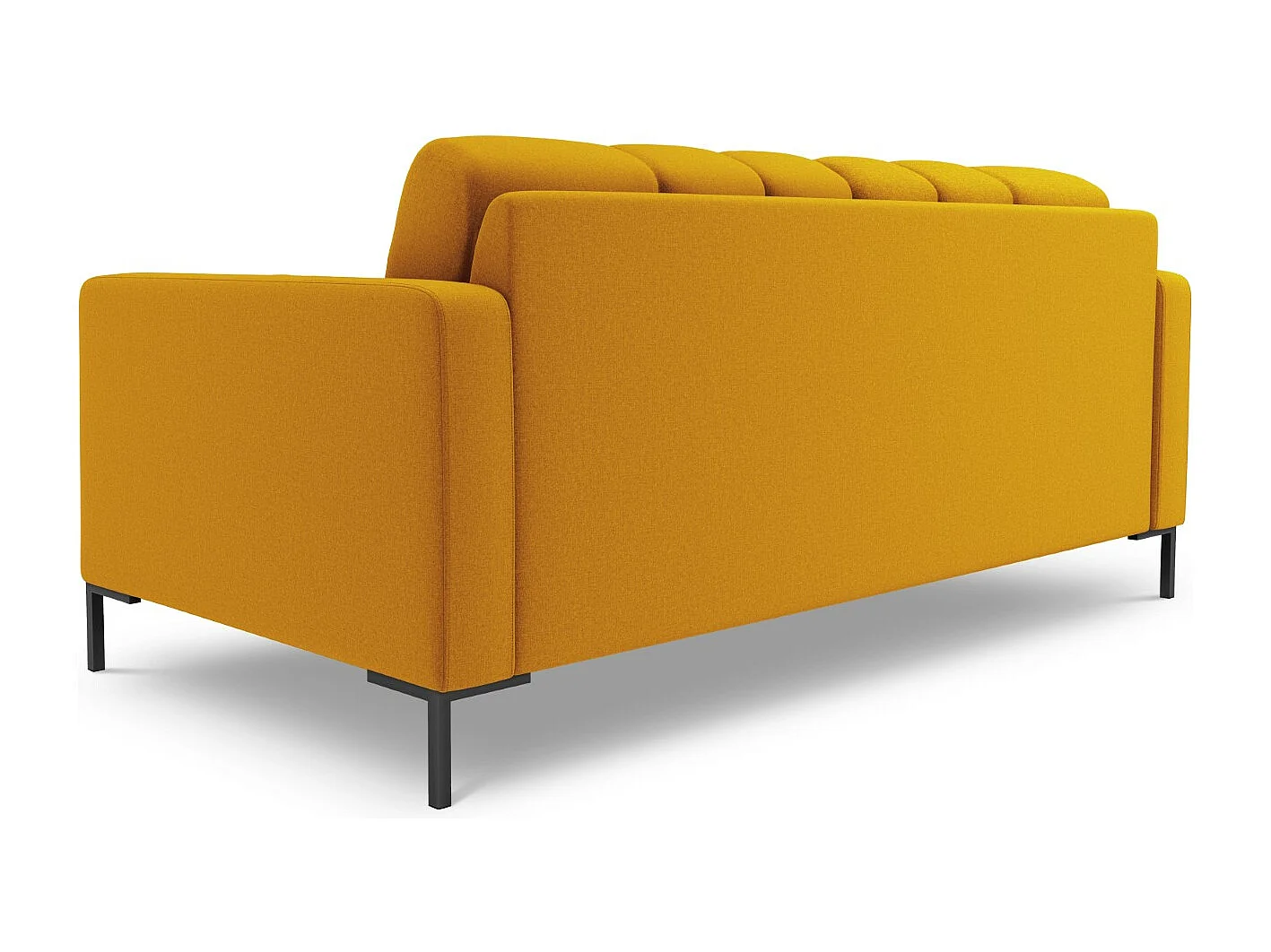 Cosmopolitan Design - Bank "Bali" 3 zitplaatsen, Structurele stof, GEEL - 177x92x75cm