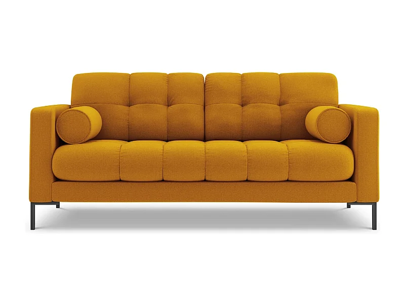 Cosmopolitan Design - Sofá "Bali" 3 lugares em tecido estrutural amarelo - 177x92x75cm
