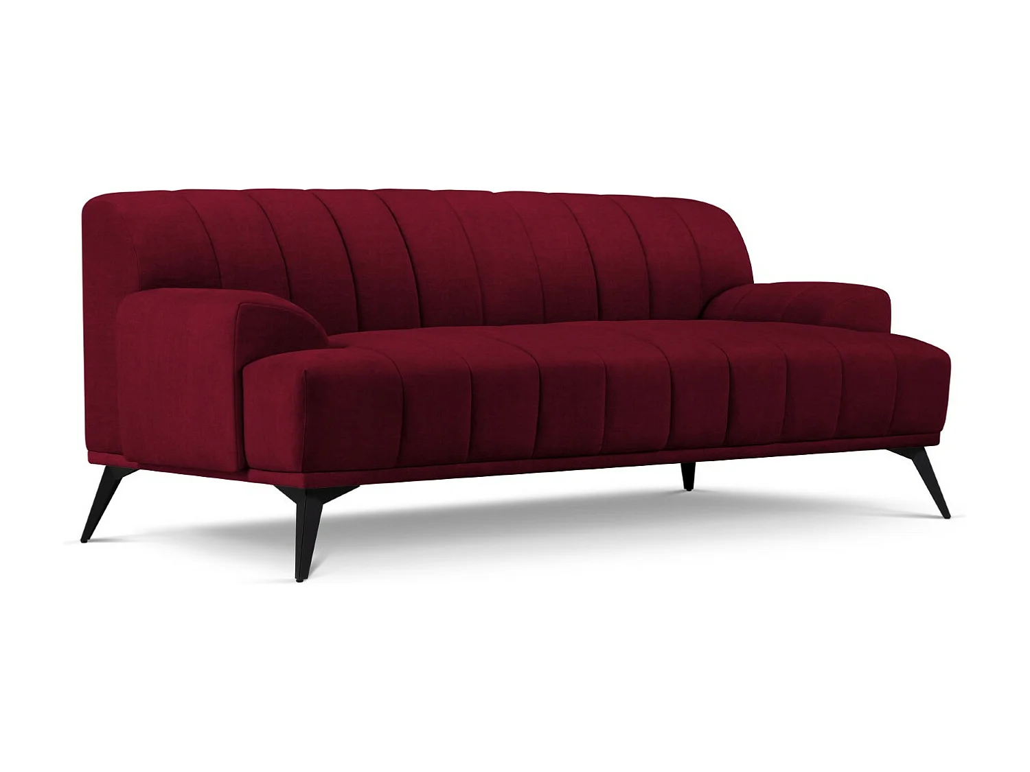 CXL by Christian Lacroix - 3-Sitzer Sofa "Rita" Sitzer aus Samt burgundfarben - 189x94x77cm