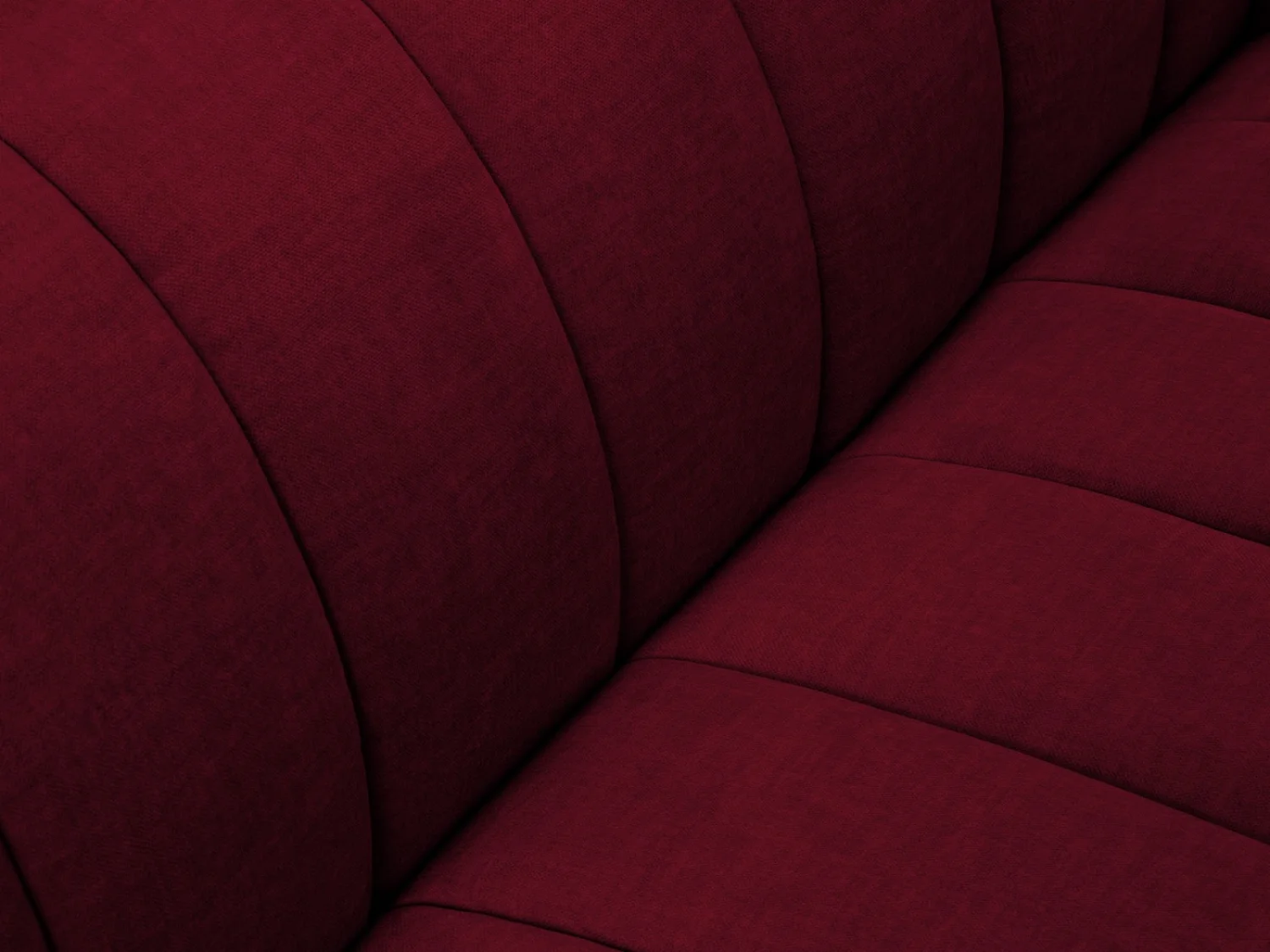 CXL by Christian Lacroix - 3-Sitzer Sofa "Rita" Sitzer aus Samt burgundfarben - 189x94x77cm