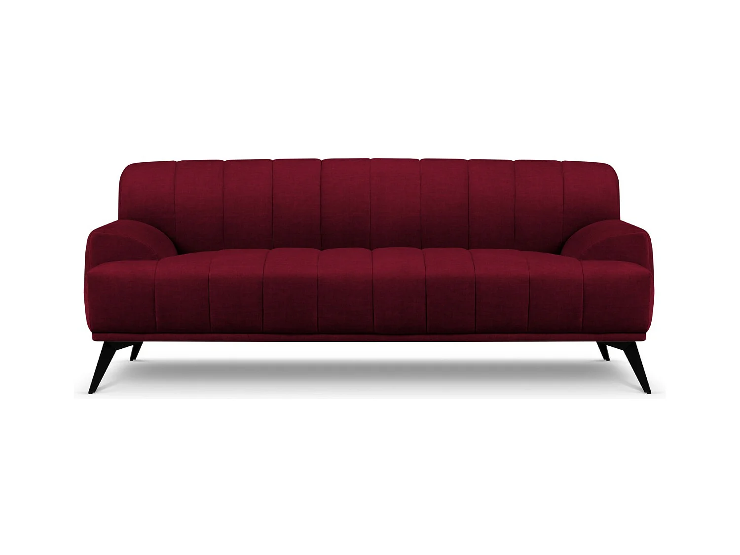CXL by Christian Lacroix - Canapé "Rita" 3 places en velours bordeaux - 189x94x77cm