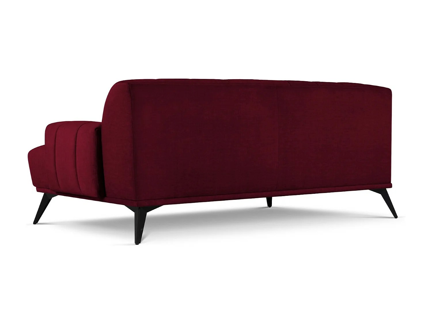 CXL by Christian Lacroix - Sofá "Rita" 3 lugares em veludo bordeaux - 189x94x77cm