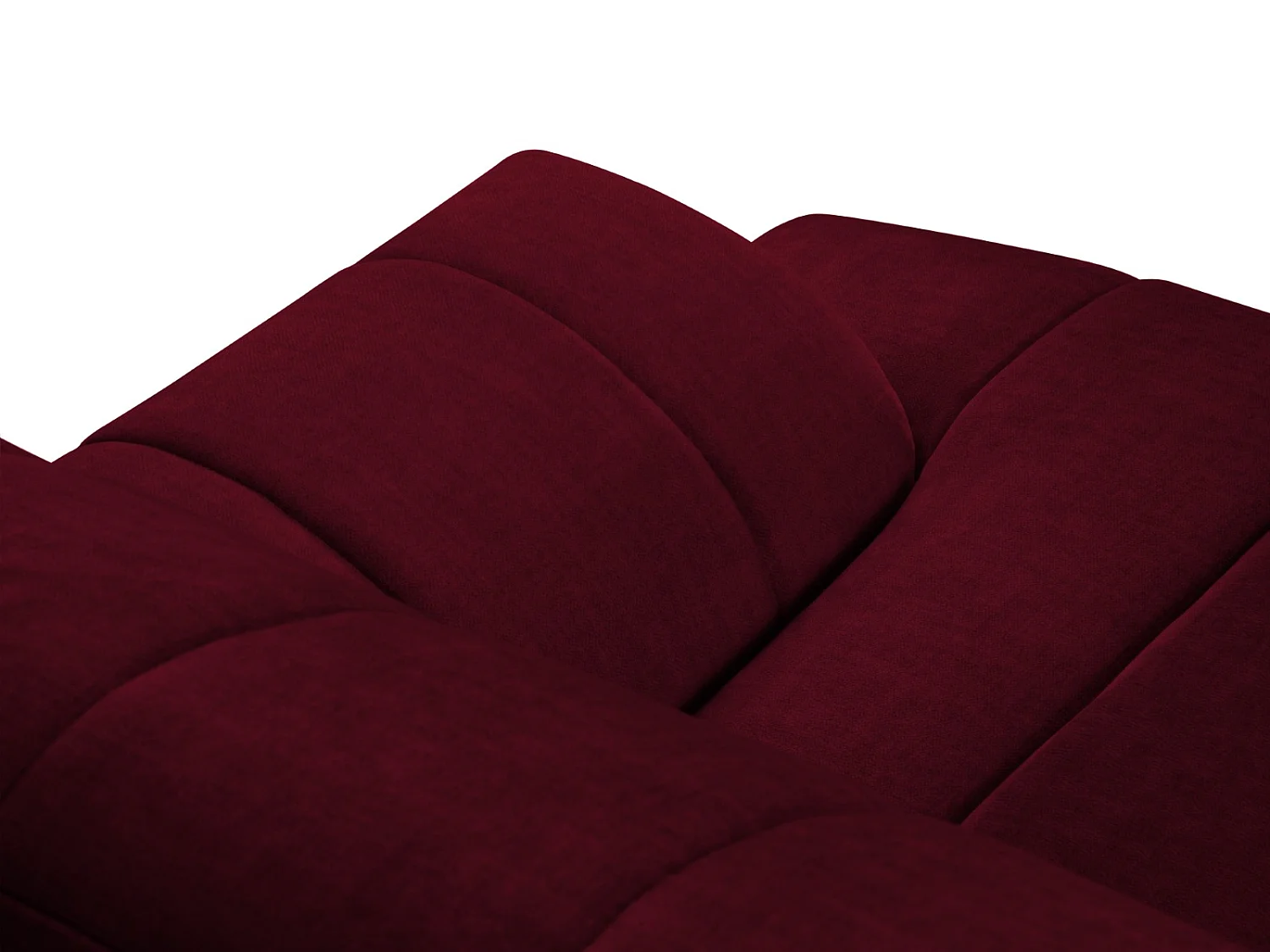 CXL by Christian Lacroix - Sofá "Rita" 3 lugares em veludo bordeaux - 189x94x77cm