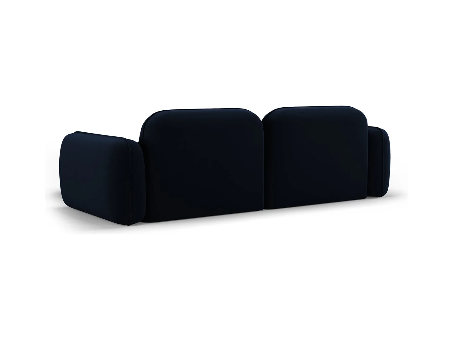 Cosmopolitan Design - Canapé d'angle droit modulable "Sydney" 3 places en velours bleu roi - 230x165x70cm