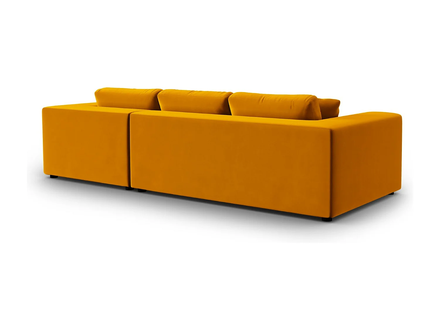 CXL by Christian Lacroix - 5-Sitzer Ecksofa rechts "Tendance" Sitzer aus Samt gold - 282x174x72cm