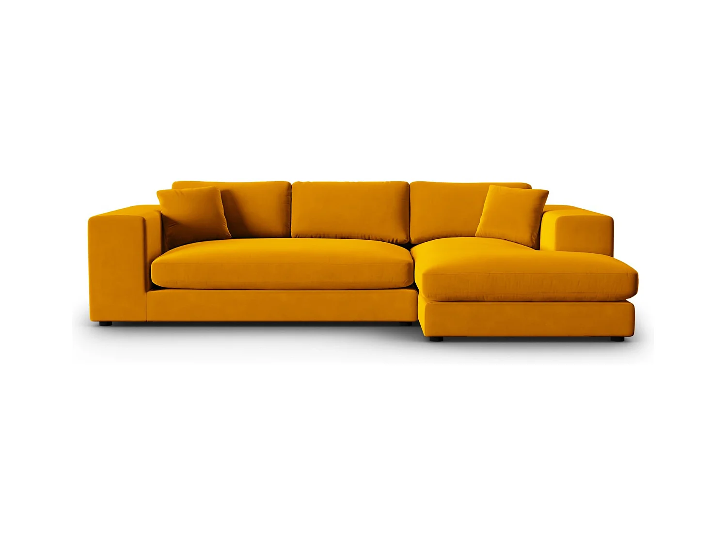 CXL by Christian Lacroix - Rechter hoekbank "Tendance" 5 zitplaatsen, Flueel, Goud - 282x174x72cm