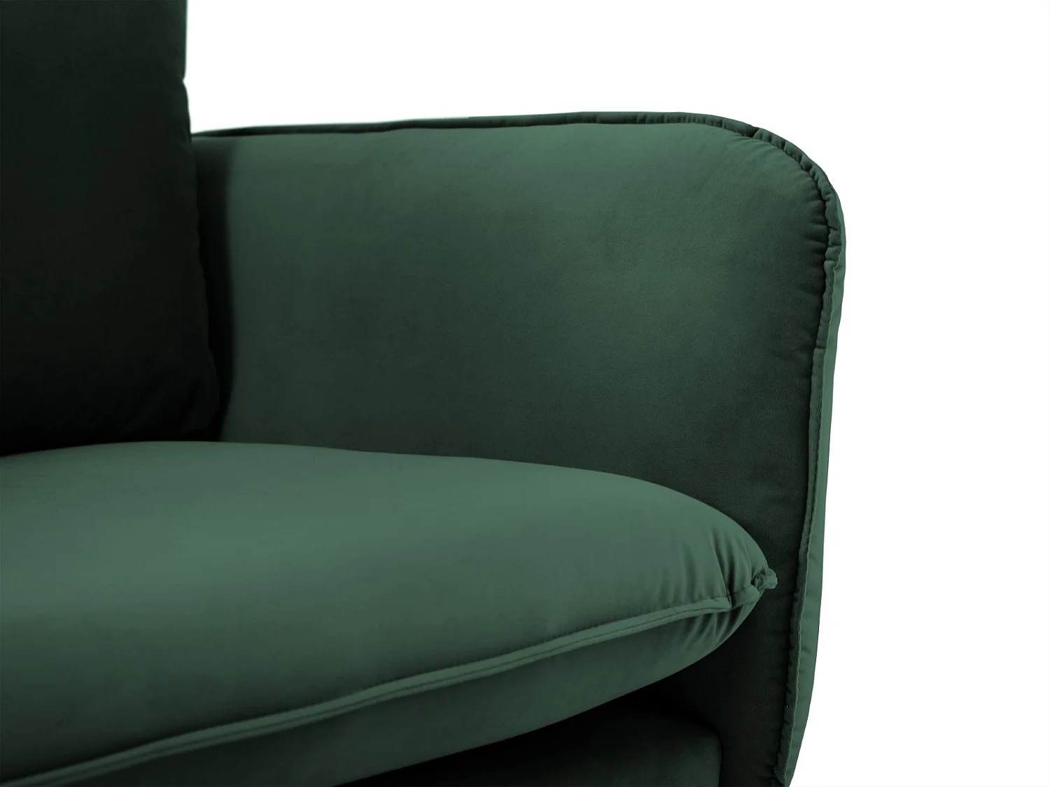 Cosmopolitan Design - Canapé d'angle gauche "Vienna" 6 places en velours vert bouteille - 275x185x95cm