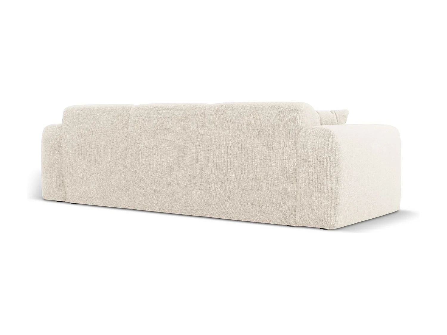 Cosmopolitan Design - 3-Sitzer Sofa "Nolio" aus Chenille-Stoff leichtes beige - 235x95x72cm