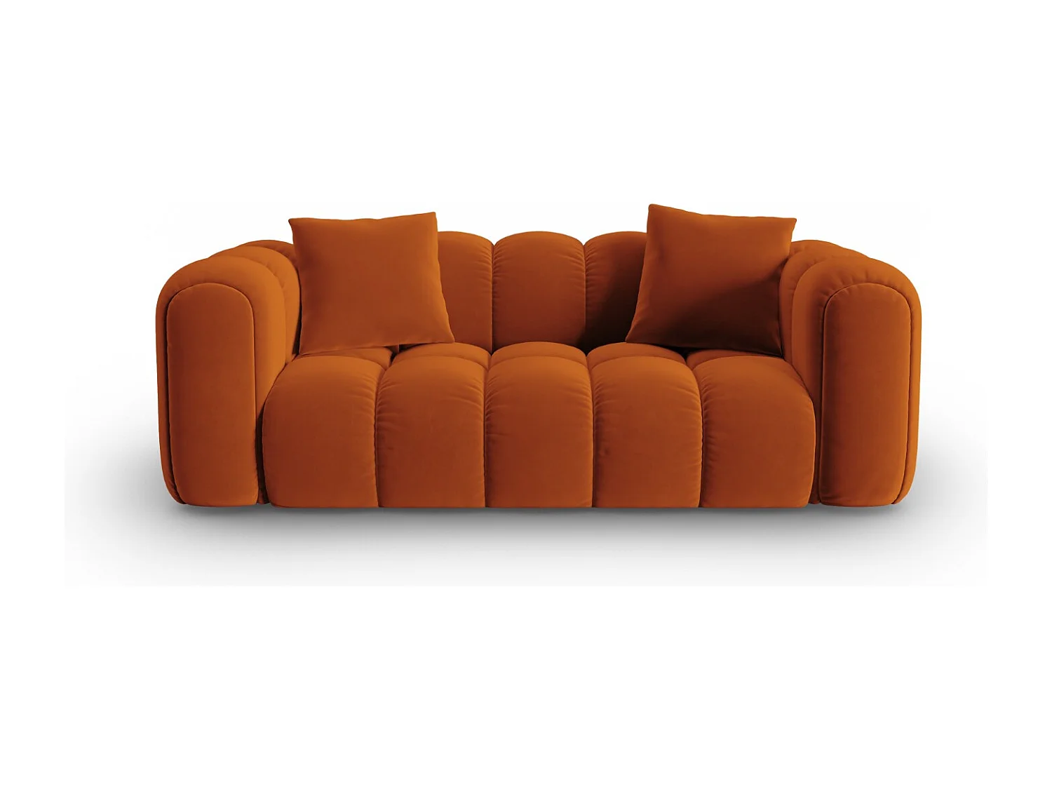 CXL by Christian Lacroix - Bank "Clotilde" 2 zitplaatsen, Flueel, Terracotta - 208x94x70cm