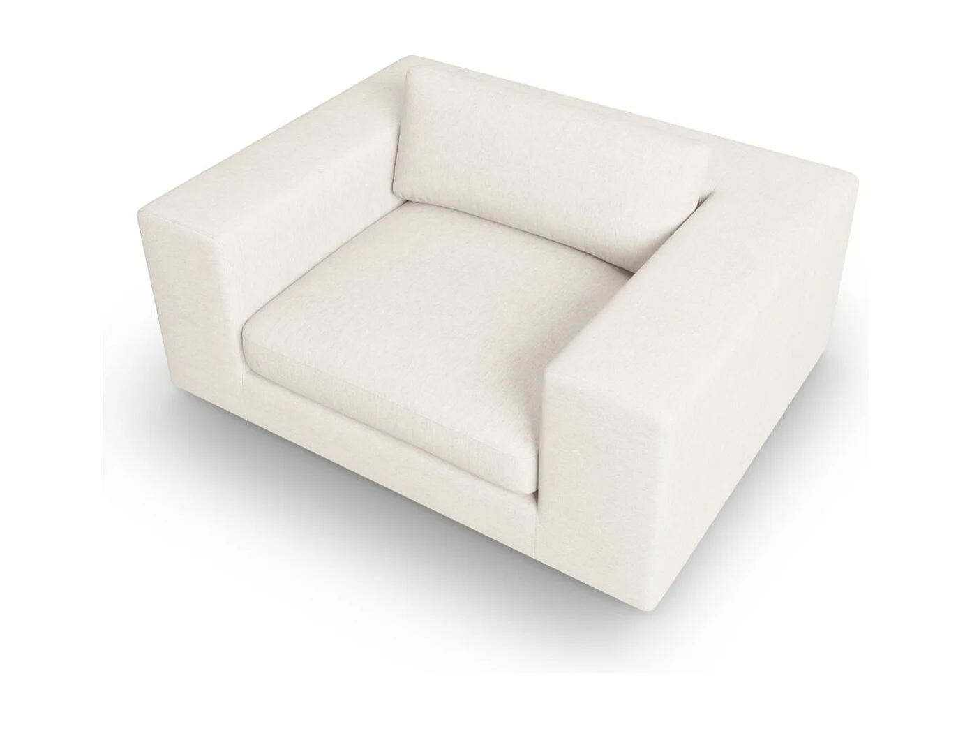 CXL by Christian Lacroix - Sofá "Tendance" 1,5 lugares em tecido estrutural branco - 156x122x72cm