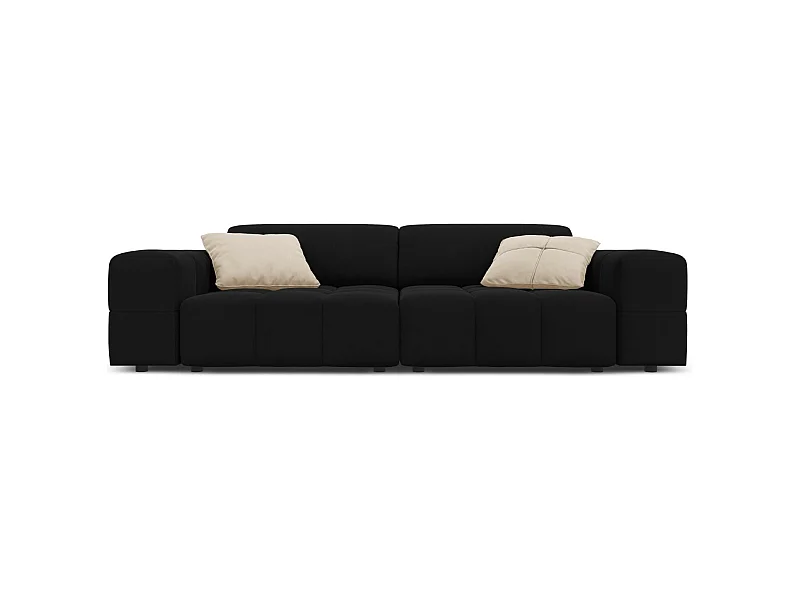 CXL by Christian Lacroix - 3-Sitzer Sofa "Luc" Sitzer aus Samt schwarz - 204x102x70cm