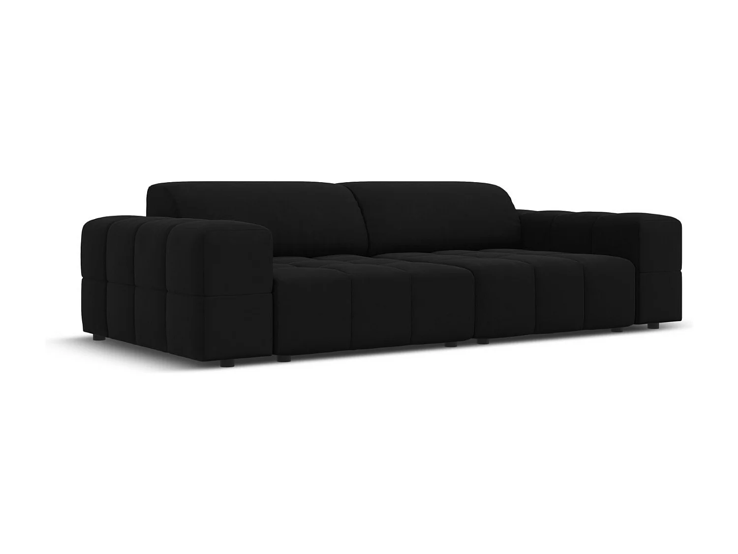 CXL by Christian Lacroix - Sofa, "Luc" 3 miejsca welur, czarny - 204x102x70cm