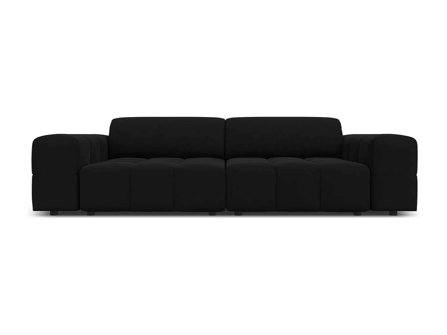 CXL by Christian Lacroix - Sofa, "Luc" 3 miejsca welur, czarny - 204x102x70cm