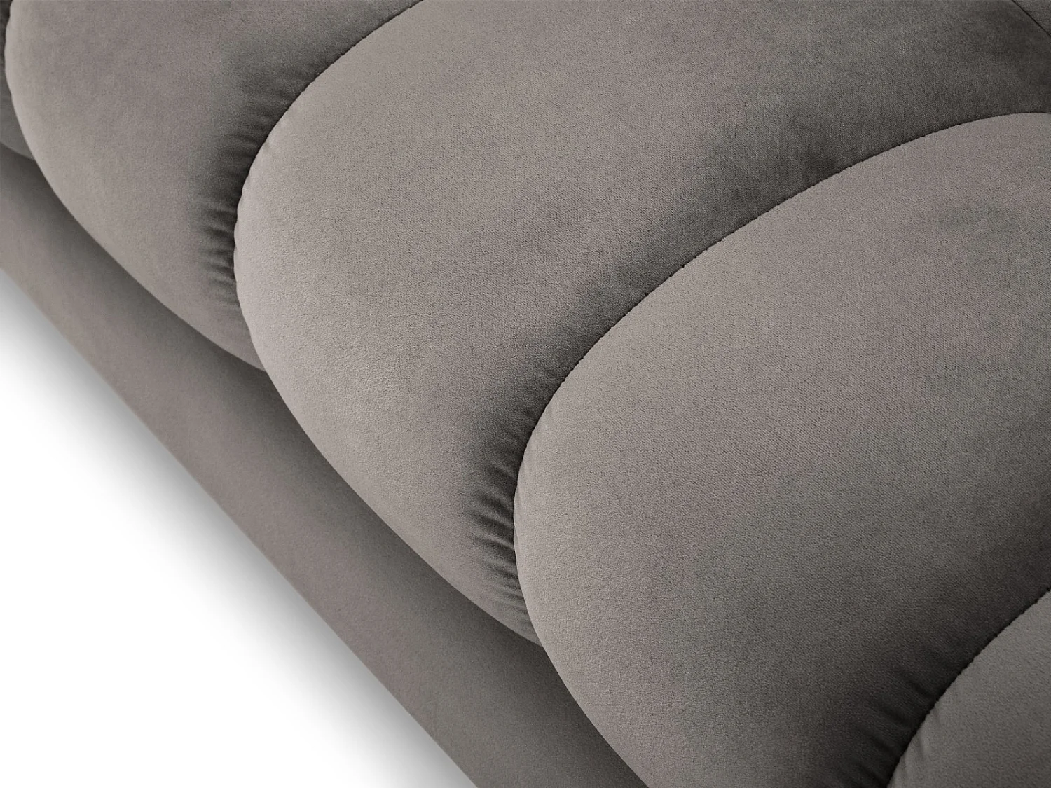 Cosmopolitan Design - Sofa, "Bali" 2 miejsca welur, szary jasny - 152x92x75cm