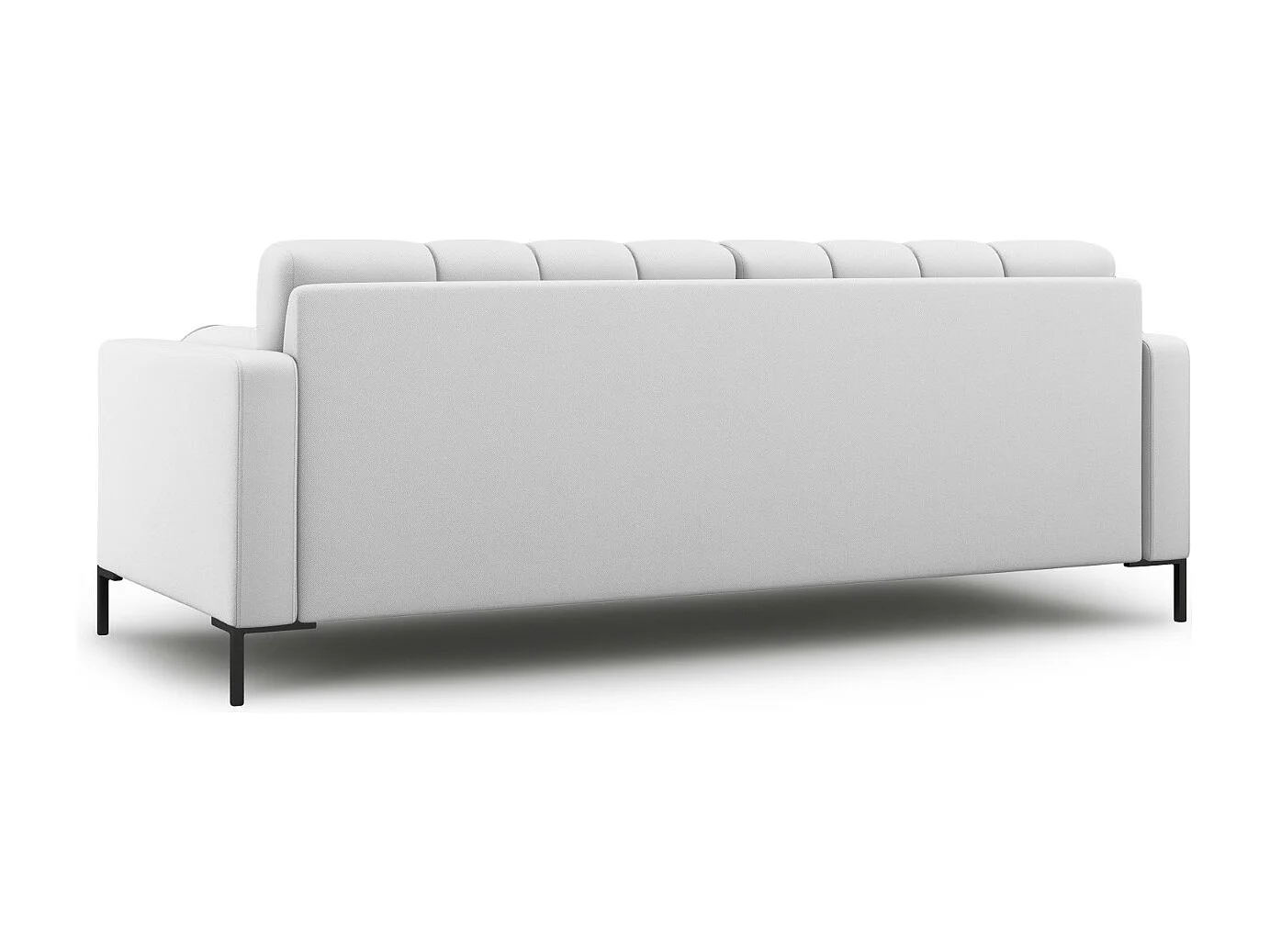 Cosmopolitan Design - Sofá "Bali" 4 lugares em tecido estrutural cinza claro - 217x92x75cm