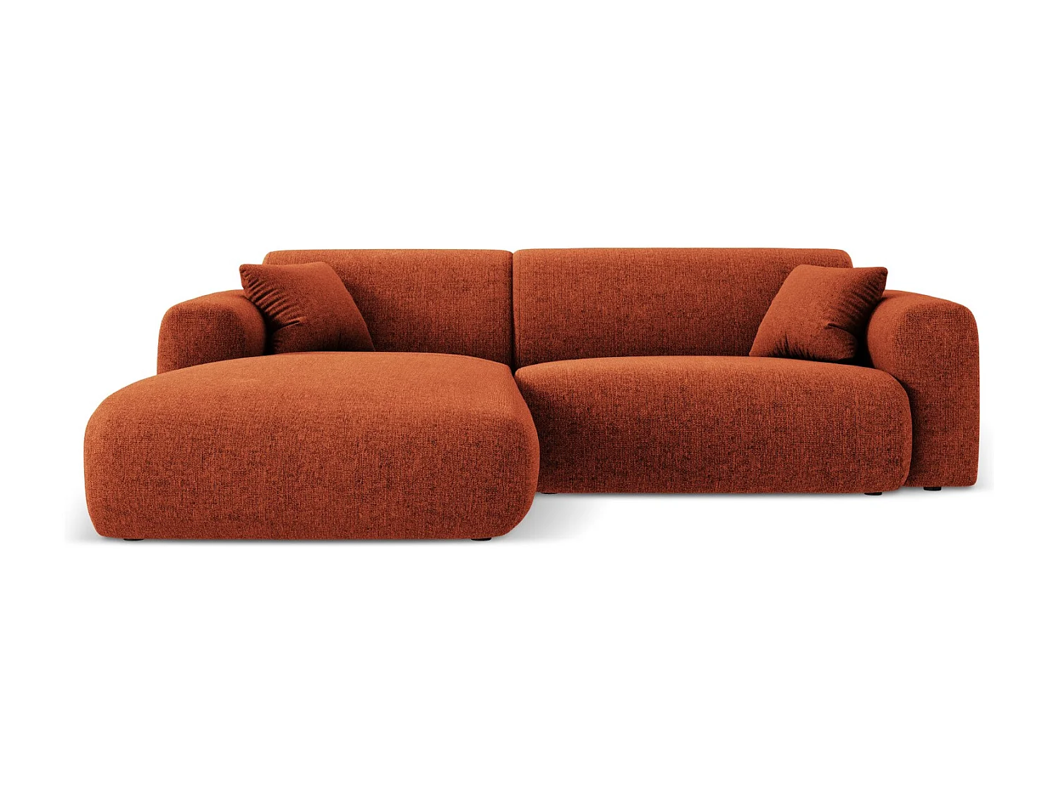 Cosmopolitan Design - Narożnik lewy, "Nolio" 4 miejsca szenil, terakota - 235x170x72cm