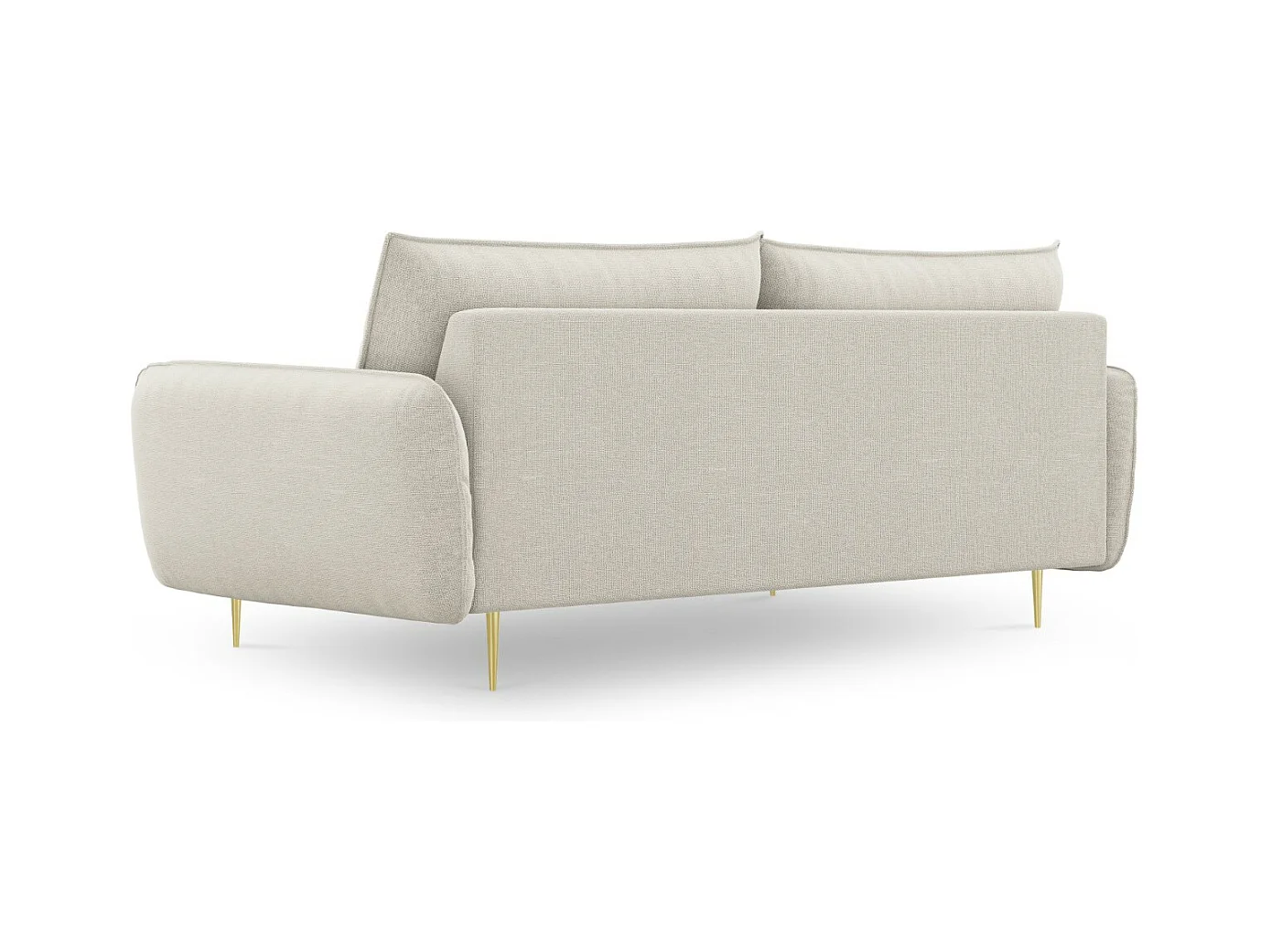Cosmopolitan Design - Sofa, "Vienna" 4 miejsca tkanina strukturalna, beż jasny - 230x92x95cm