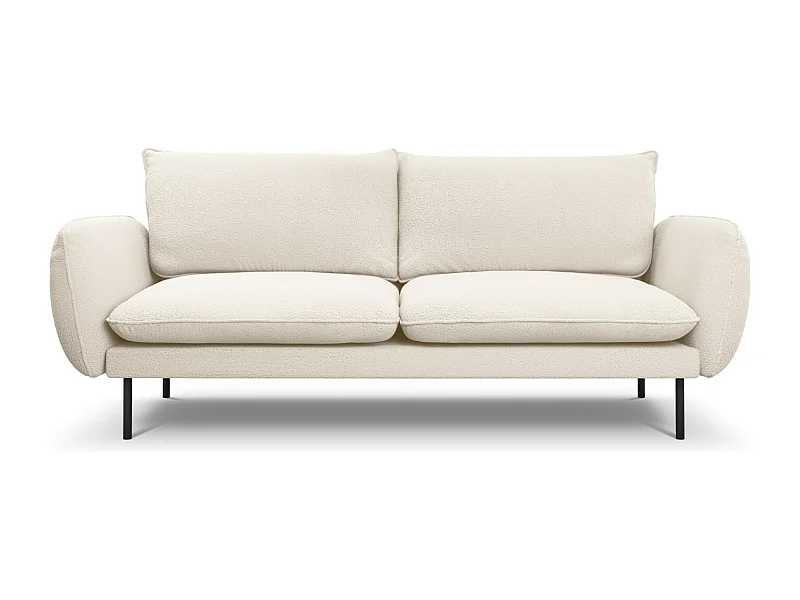 Cosmopolitan Design - Sofa, "Vienna" 3 miejsca boucle, beż - 200x92x95cm