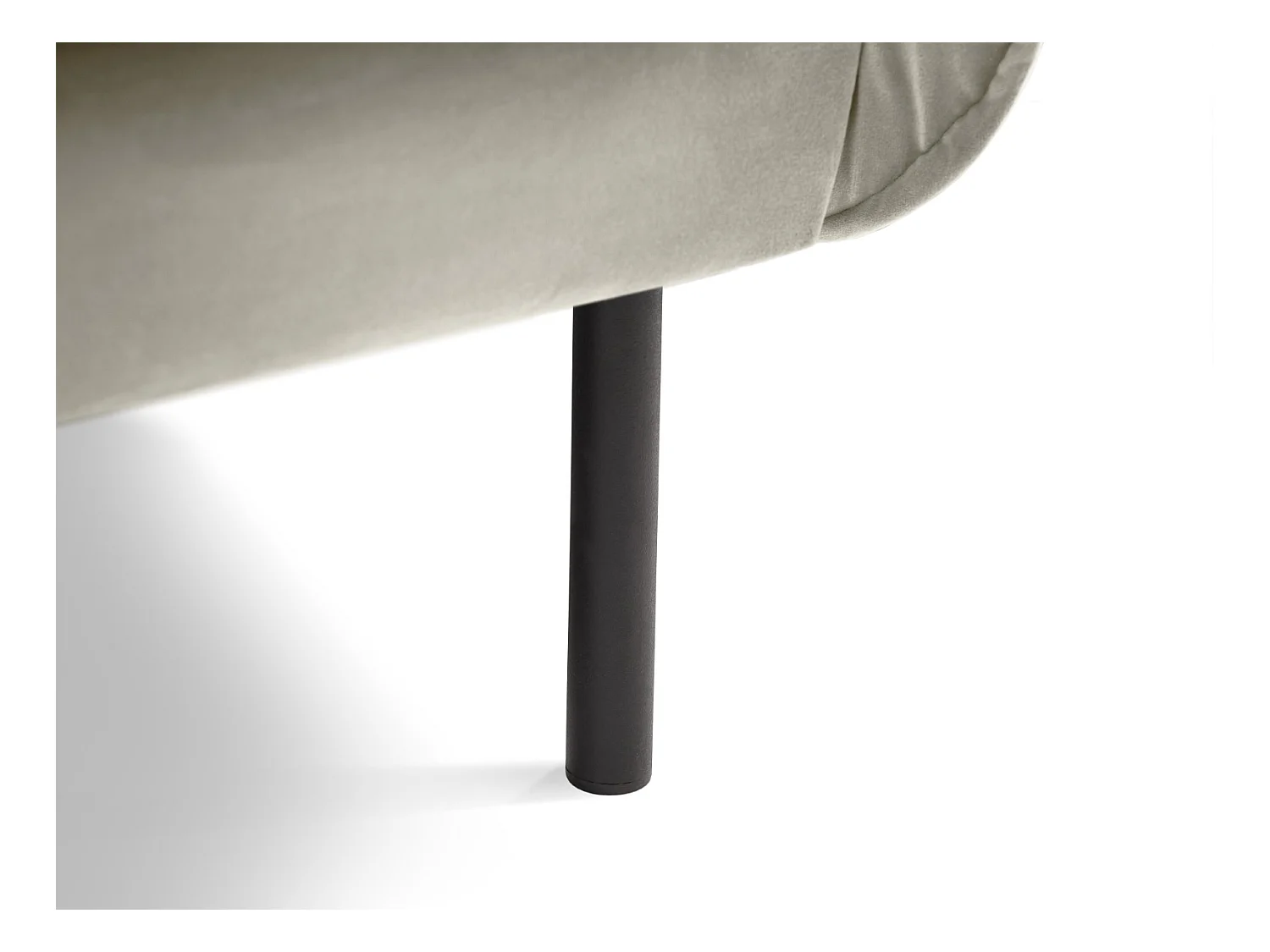 Cosmopolitan Design - Bank "Vienna" 2 zitplaatsen, Flueel, Beige - 160x92x95cm