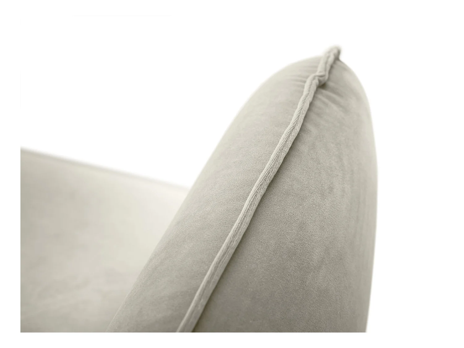 Cosmopolitan Design - Bank "Vienna" 2 zitplaatsen, Flueel, Beige - 160x92x95cm