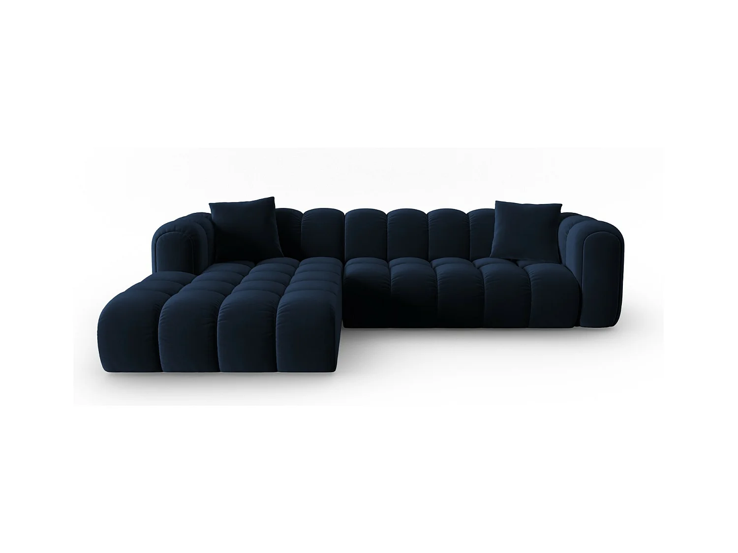 CXL by Christian Lacroix - Modulaire hoekbank links "Clotilde" 4 zitplaatsen, Flueel, Koningsblauw - 306x190x70cm