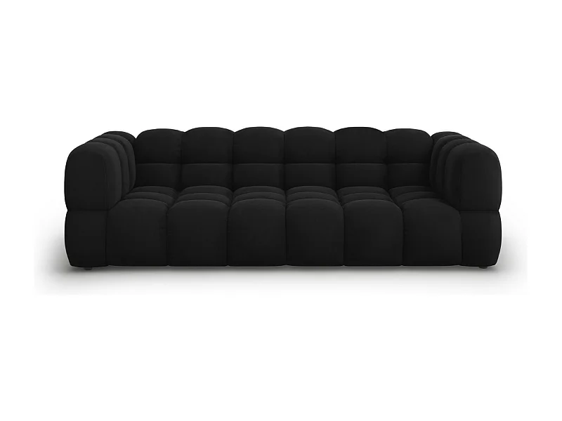 Cosmopolitan Design - 4-Sitzer modulares Sofa "Sky" aus Samt schwarz - 244x102x75cm