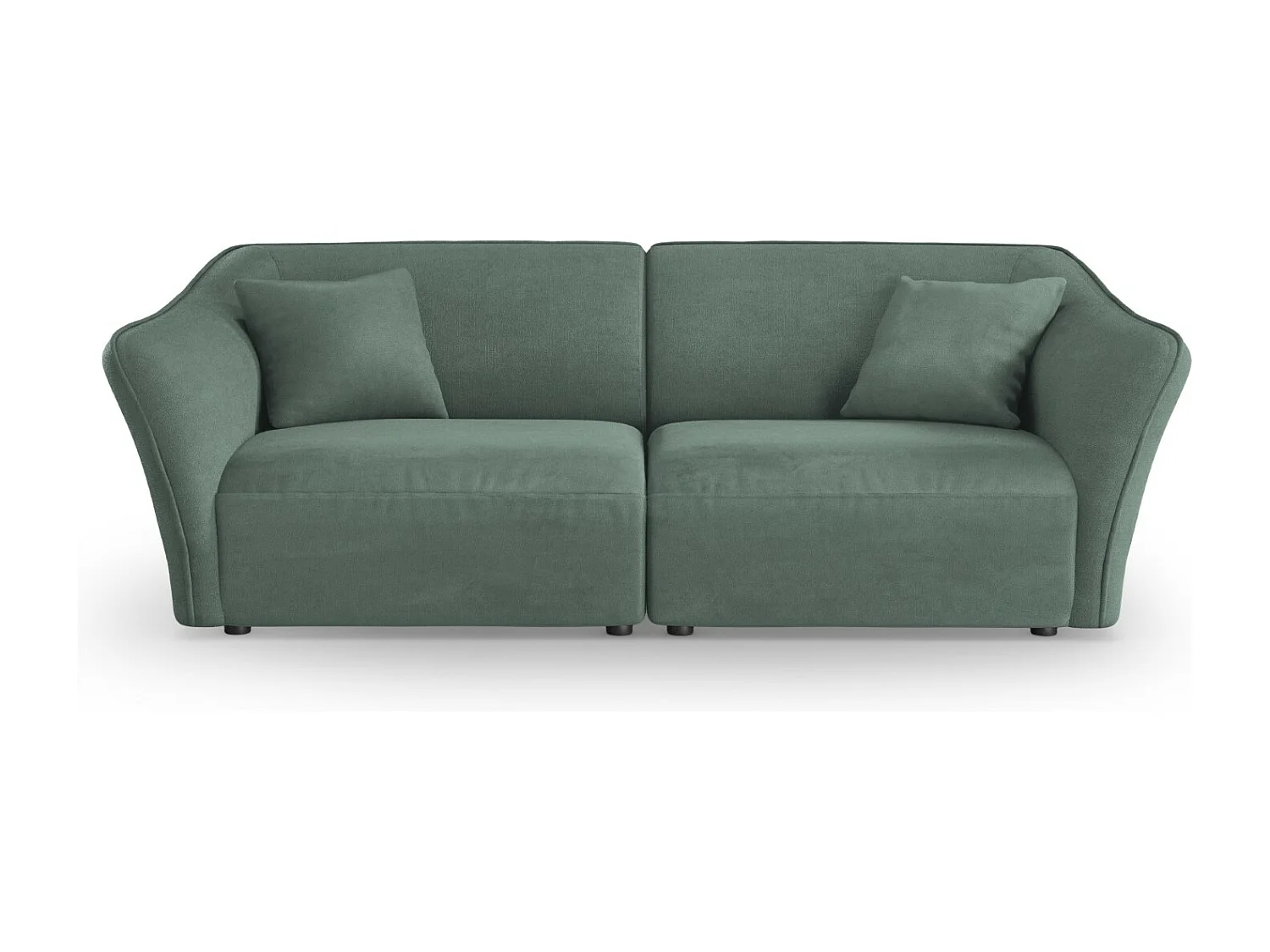 Cosmopolitan Design - Canapé modulable "Tokyo" 3 places en bouclé menthe - 206x102x79cm