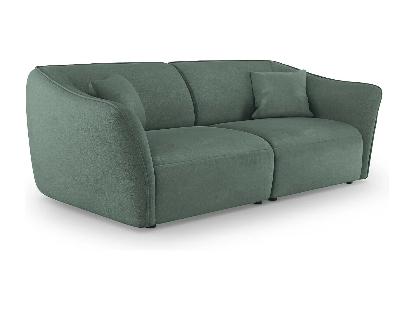 Cosmopolitan Design - Canapé modulable "Tokyo" 3 places en bouclé menthe - 206x102x79cm