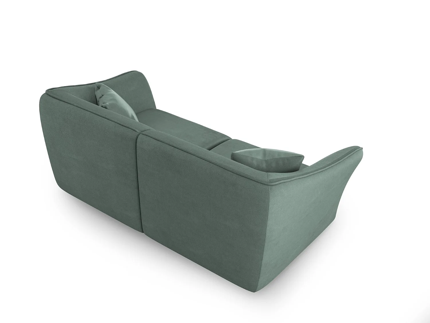 Cosmopolitan Design - Canapé modulable "Tokyo" 3 places en bouclé menthe - 206x102x79cm