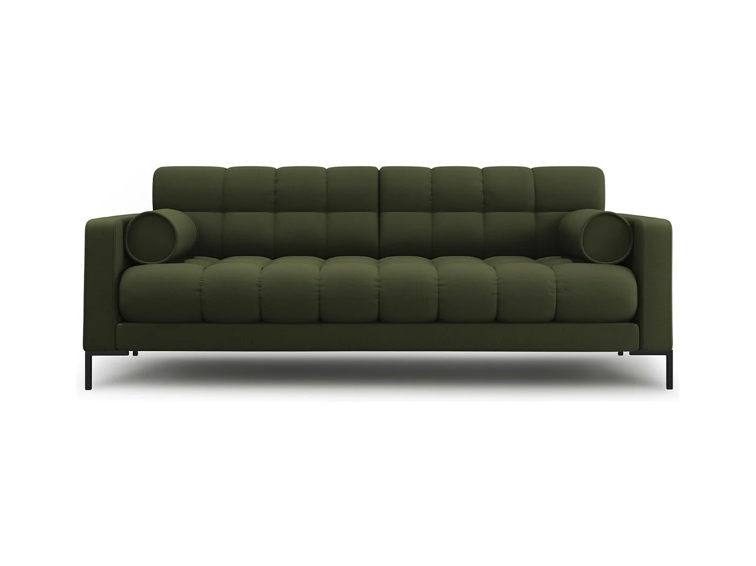 Cosmopolitan Design - Canapé "Bali" 3 places en tissu structurel vert - 177x92x75cm