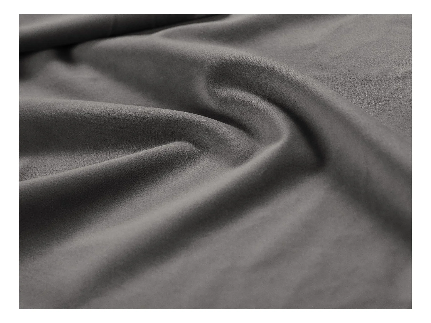 Cosmopolitan Design - Canapé d'angle droit panoramique "Vienna" 7 places en velours gris clair - 330x235x95cm