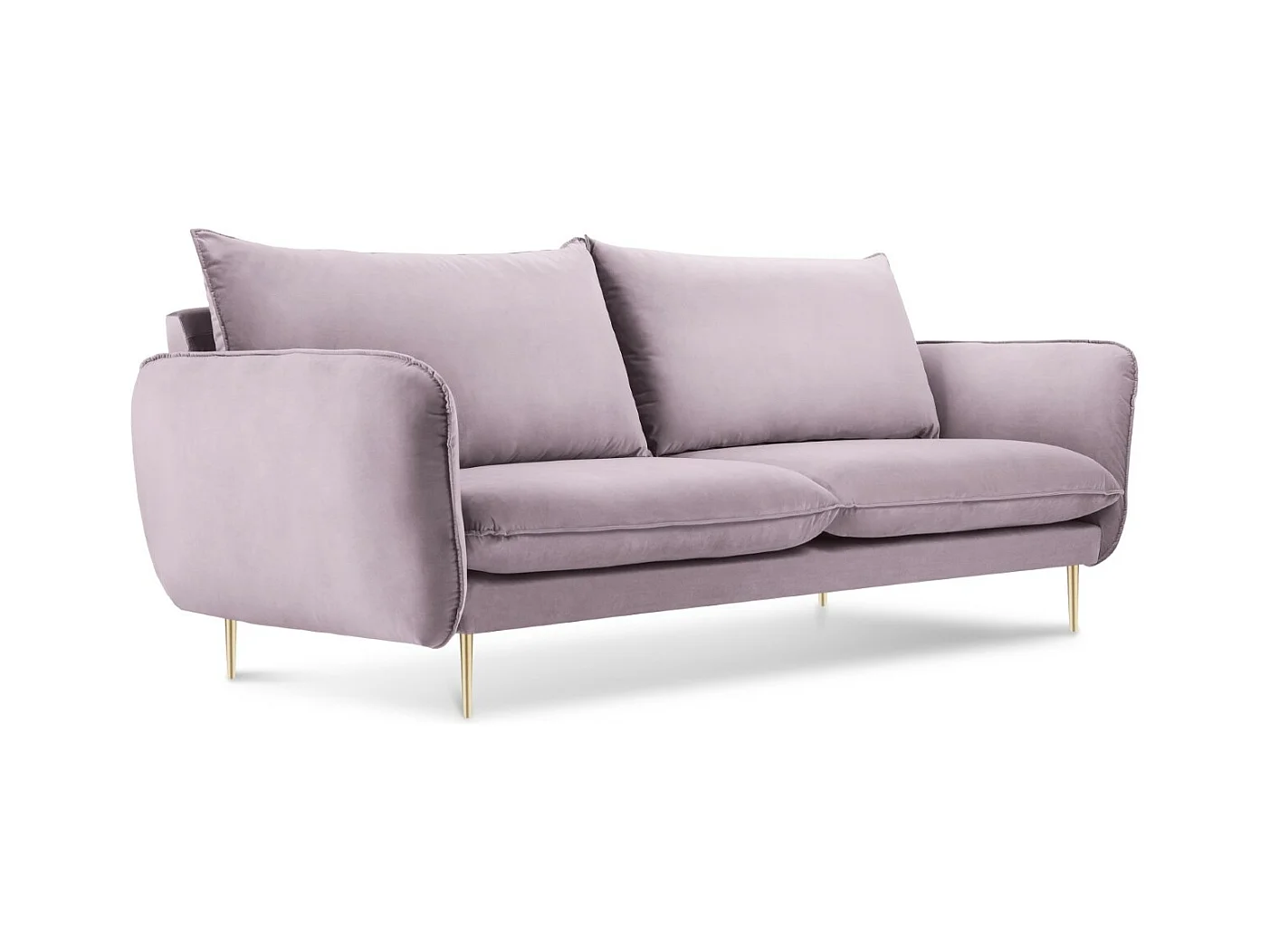 Cosmopolitan Design - Canapé "Vienna" 2 places en velours lavande - 160x92x95cm