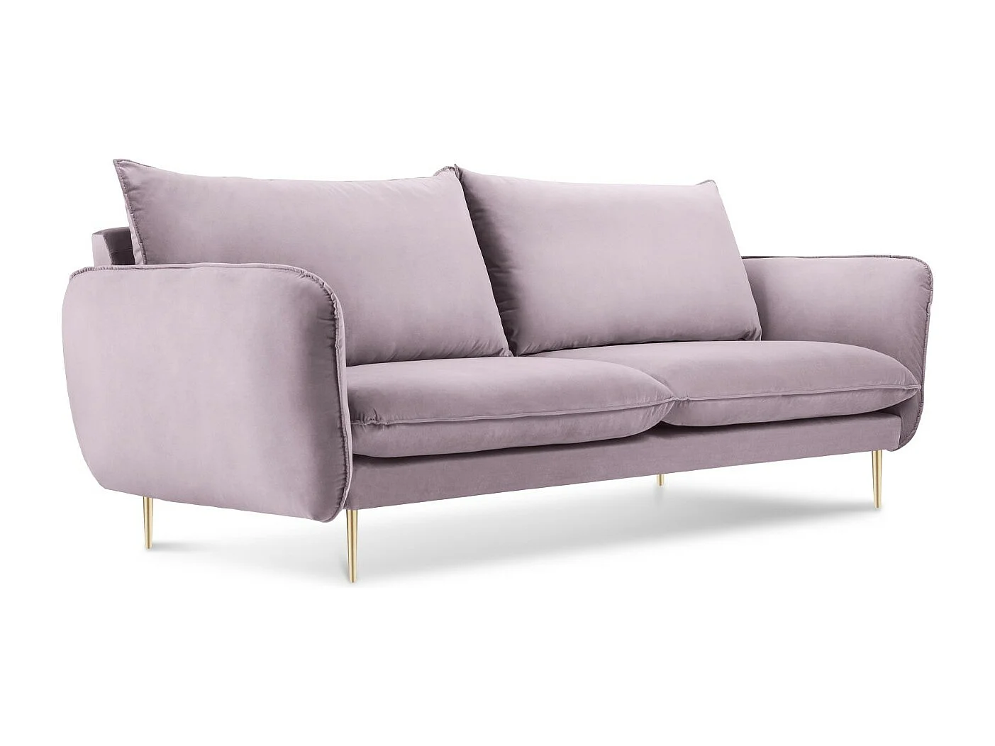 Cosmopolitan Design - Canapé "Vienna" 2 places en velours lavande - 160x92x95cm