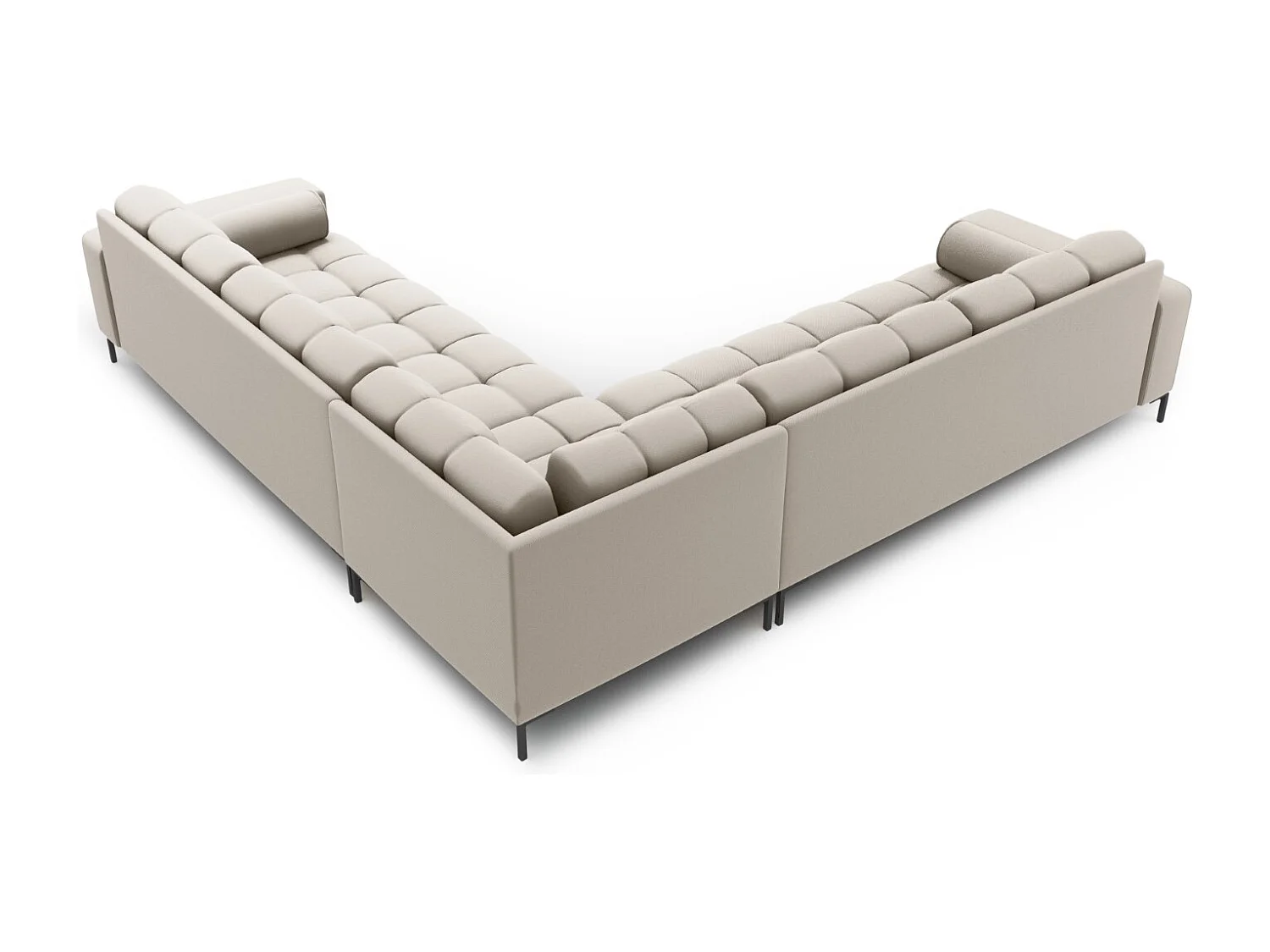 Cosmopolitan Design - Narożnik symetryczny, "Bali" 6 miejsc tkanina strukturalna, beż - 256x256x75cm