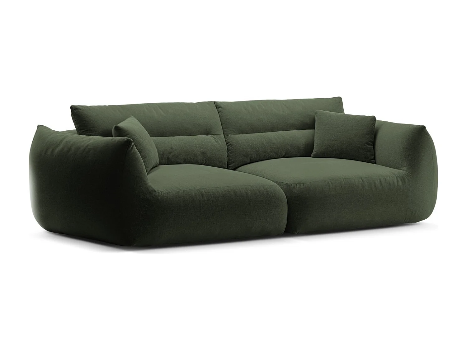 CXL by Christian Lacroix - Sofa modułowa, "Maurie" 4 miejsca szenil, zielony mech - 264x107x90cm