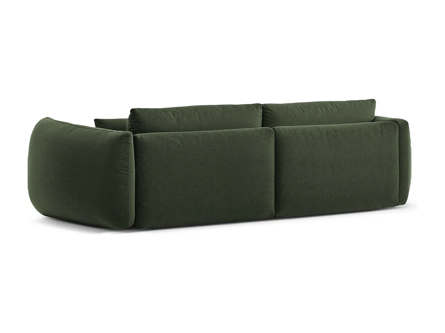 CXL by Christian Lacroix - Sofá modular "Maurie" 4 lugares em tecido chenille verde musgo - 264x107x90cm
