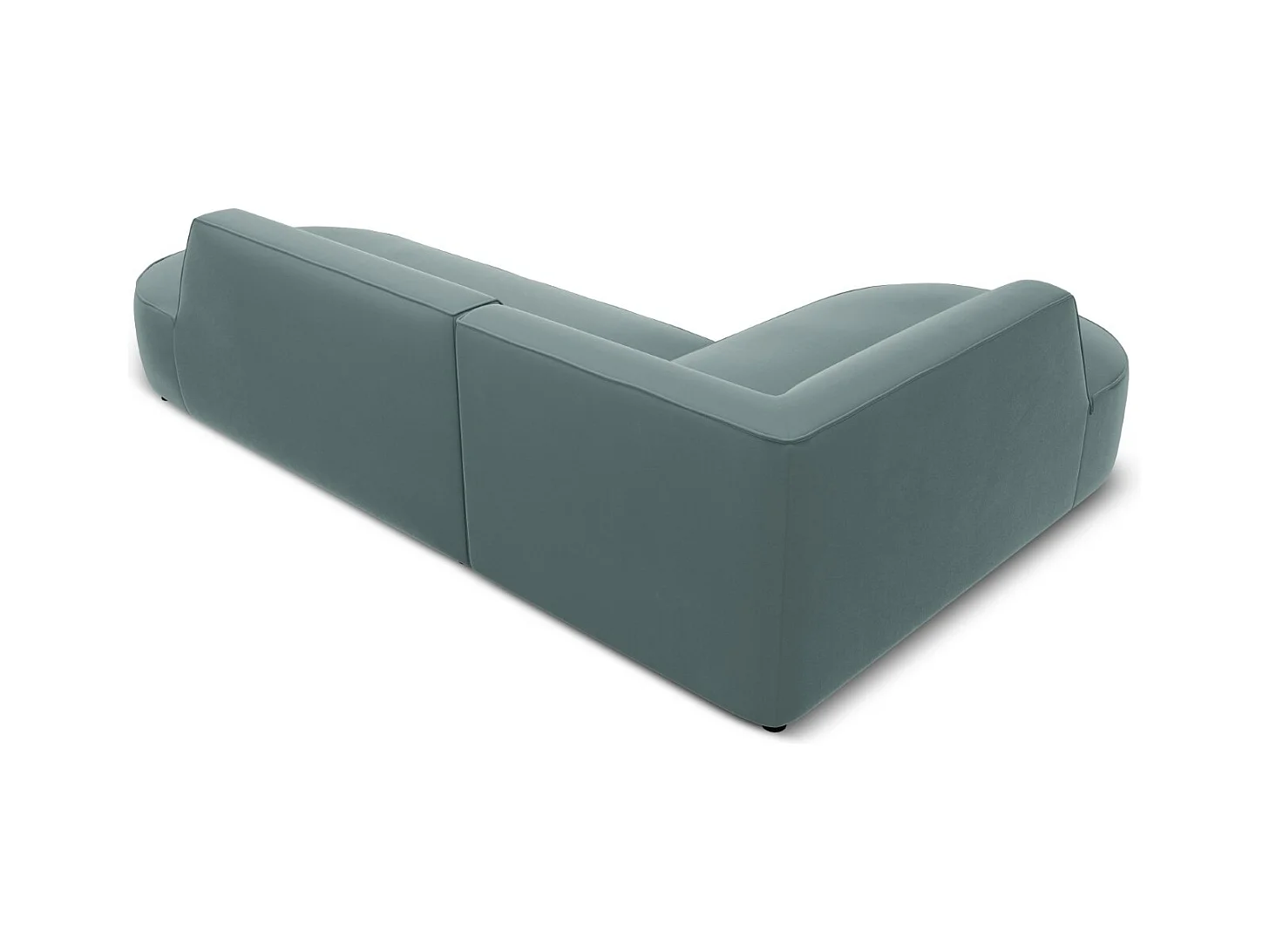 CXL by Christian Lacroix - Linker hoekbank "Charles" 4 zitplaatsen, Flueel, Munt - 273x180x69cm