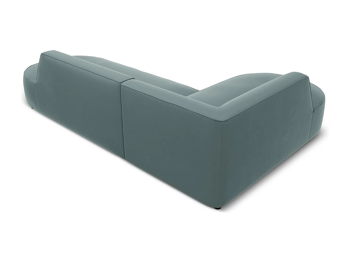 CXL by Christian Lacroix - Canapé d'angle gauche "Charles" 4 places en velours menthe - 273x180x69cm