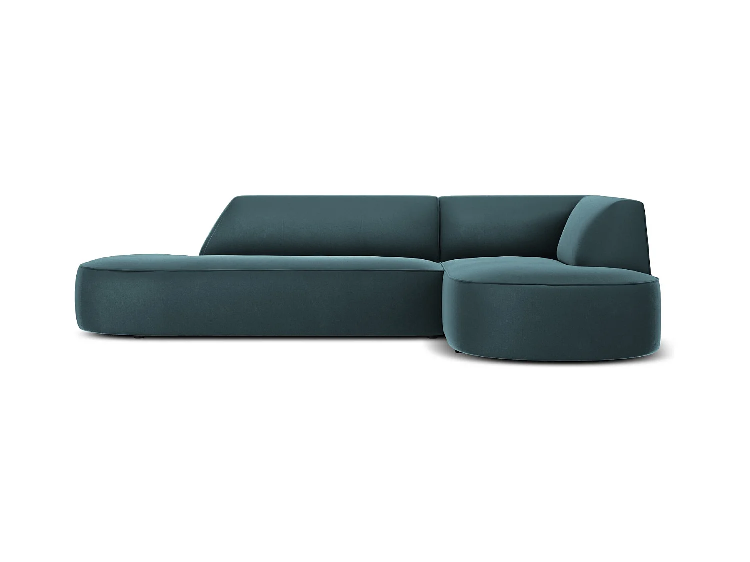 CXL by Christian Lacroix - Rechter hoekbank "Charles" 4 zitplaatsen, Flueel, Blauw - 273x180x69cm