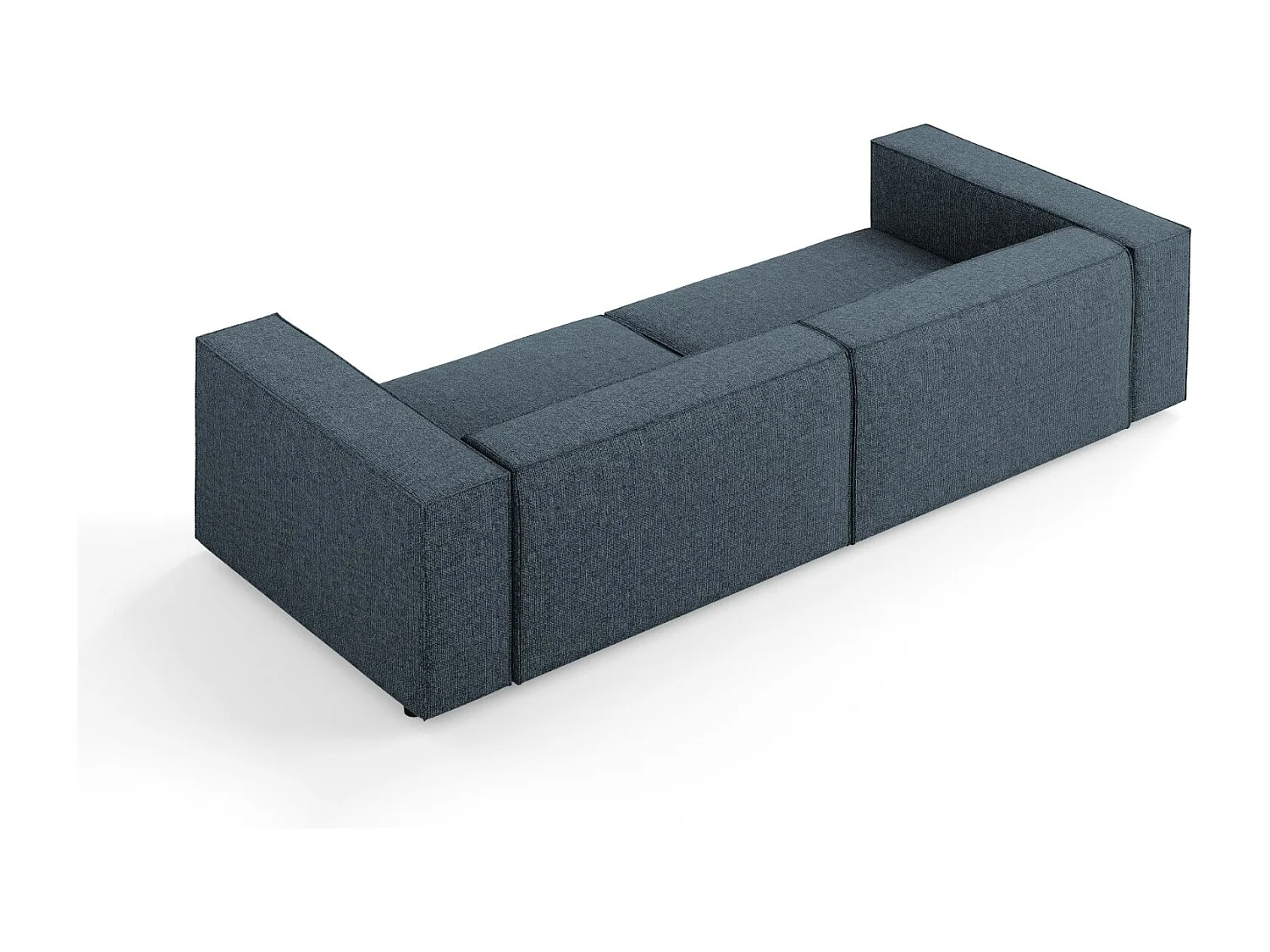 Cosmopolitan Design - Bank "Arendal" 4 zitplaatsen, Chenille, Koningsblauw - 244x102x70cm