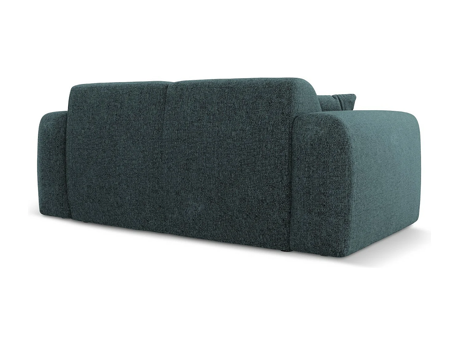 Cosmopolitan Design - 2-Sitzer Sofa "Nolio" aus Chenille-Stoff petrol - 170x95x72cm