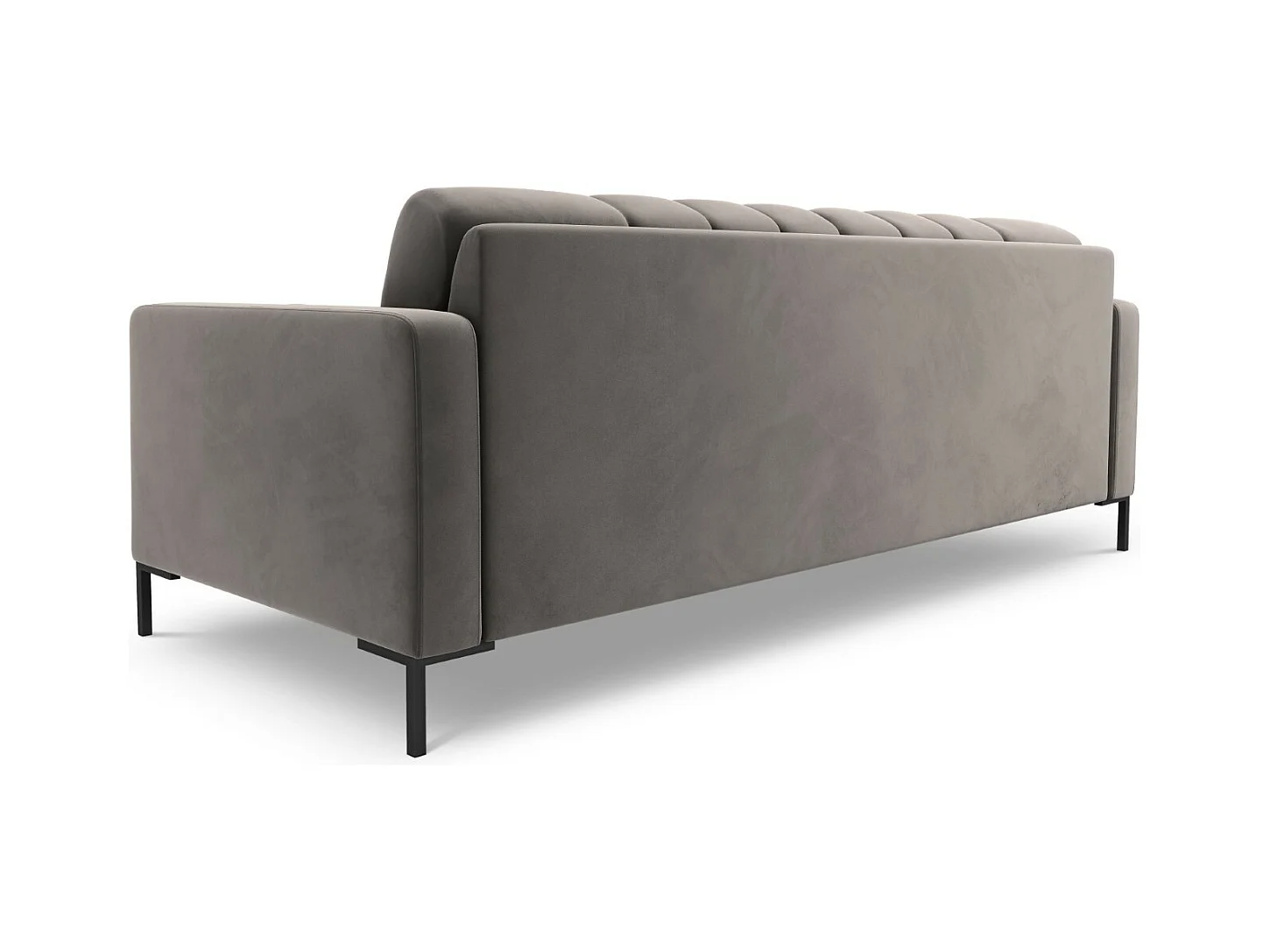 Cosmopolitan Design - Divano "Bali" 3 posti in velluto grigio chiaro - 177x92x75cm